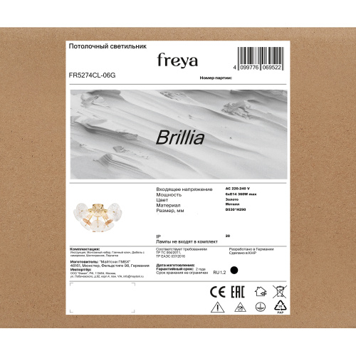 Люстра Freya FR5274CL-06G фото 3